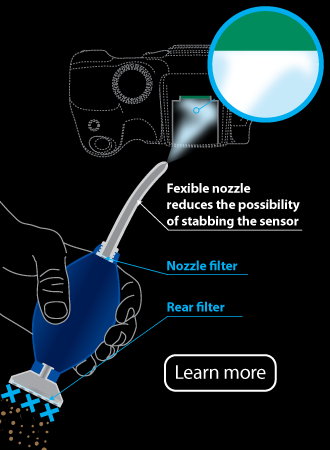 New Zeeion™ features Fexible Nozzle that reduces the possibility of stabbing the sensor as compared to straight nozzle.
