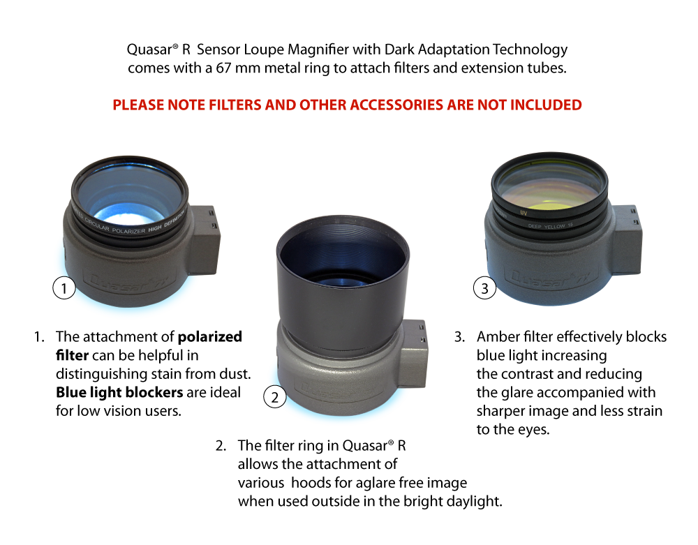 Filters and tubes usage with Quasar R
