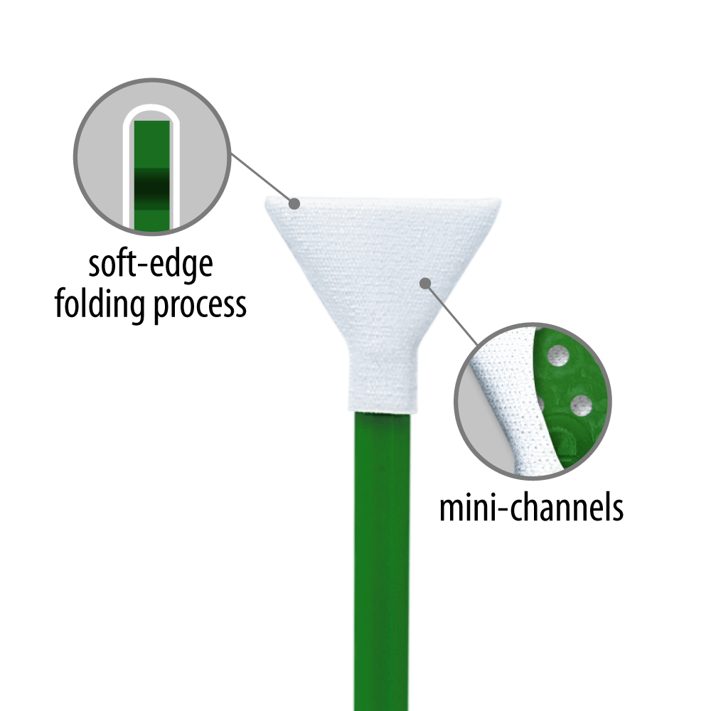 Sensor cleaning with Green MXD-100 Vswab